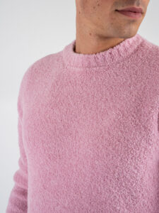 V2 Maglione girocollo bouclè misto lana MAFLU Pink (1)