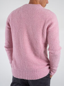 V2 Maglione girocollo bouclè misto lana MAFLU Pink (2)