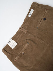 BERNA Pantalone in velluto a costine con tasca alla francese 246099 Cammello (1)