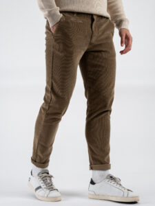 BERNA Pantalone in velluto a costine con tasca alla francese 246099 Cammello (5)