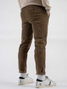BERNA Pantalone in velluto a costine con tasca alla francese 246099 Cammello (7)