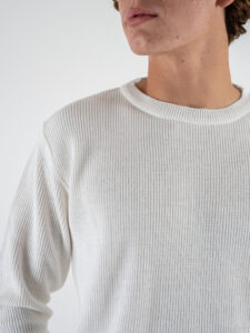 BL11 Maglione girocollo costa inglese misto lana 2423659128 Panna (1)