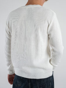 BL11 Maglione girocollo costa inglese misto lana 2423659128 Panna (3)