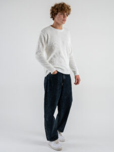 BL11 Maglione girocollo costa inglese misto lana 2423659128 Panna (5)
