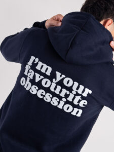 CHOOSE Hoodie I’m your favourite obsession Blu Navy (4)