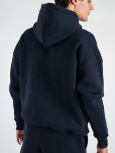 Completo tuta felpato con felpa cappuccio boxy fit + pantalone baggy TRAVIS Blu (7)