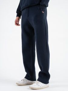 Completo tuta felpato con felpa cappuccio boxy fit + pantalone baggy TRAVIS Blu (8)