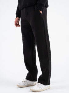 Completo tuta felpato con felpa cappuccio boxy fit + pantalone baggy TRAVIS Nero (12)