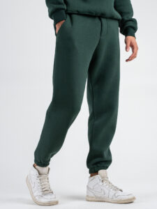 Completo tuta felpato con felpa girocollo + pantalone con polsini DRAKE inv Dark Green (10)