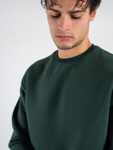 Completo tuta felpato con felpa girocollo + pantalone con polsini DRAKE inv Dark Green (7)