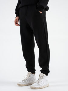 Completo tuta felpato con felpa girocollo + pantalone con polsini DRAKE inv Nero (5)