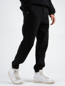Completo tuta felpato con felpa girocollo + pantalone con polsini DRAKE inv Nero (6)
