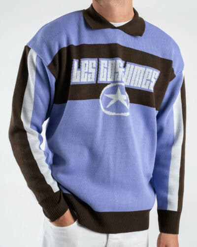 LES COSTUMES Maglione con colletto e ricamo logo frontale LCFW25035 Lilla