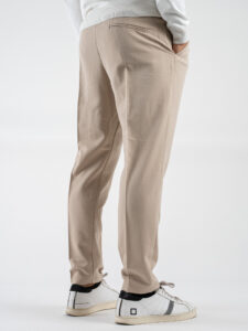 ESTASI Pantalone chinos morbido con coulisse e bottone in vita BARCELLONA INV Beige (6)