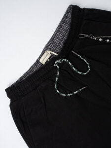 GIANNI LUPO Pantalone con coulisse in vita CARROT GL5109BD Nero (7)