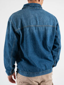 IMPERIAL Camicia over in jeans con tasconi frontali V860110888 Blu Denim (4)