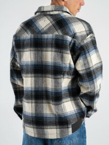 IMPERIAL Camicia scozzese over in flanella C860110899 BluBianco (6)