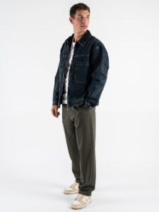 IMPERIAL Giubbino in jeans effetto marmo con zip e tasconi frontali V860110889 Blu Denim (3)