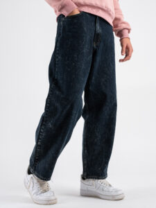 IMPERIAL Jeans baggy effetto marmo P860110890 Blu Denim (4)