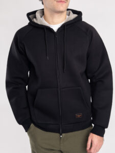 ONLY&SONS Felpa in neoprene con cappuccio e zip BOBBEY 22031823 Black (1)