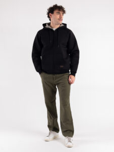 ONLY&SONS Felpa in neoprene con cappuccio e zip BOBBEY 22031823 Black (5)
