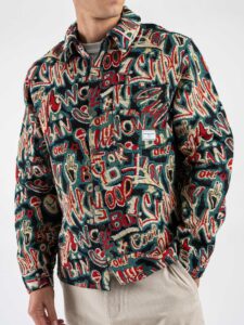 ONLY&SONS Giacca camicia con ricami in fantasia LOUIS 22031574 BlackJaquard (4)