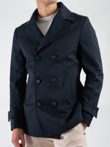 OVER-D Cappotto corto a doppio petto OE1F2W4J46 Blu (5)