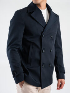 OVER-D Cappotto corto a doppio petto OE1F2W4J46 Blu (8)
