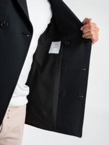 OVER-D Cappotto corto a doppio petto OE1F2W4J46 Nero (1)