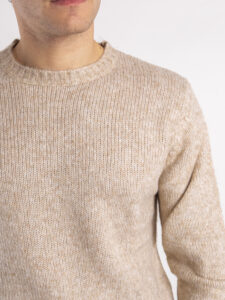 OVER-D Maglione girocollo in misto lana OE1F2WAM34 Beige (2)