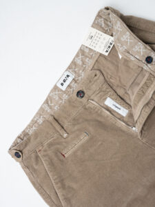 BERNA Pantalone in velluto a costine con tasca alla francese 246099 Coloniale (7)