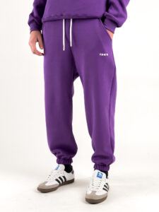 BERNA Pantalone tuta felpato 246087 Viola (2)