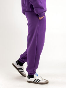 BERNA Pantalone tuta felpato 246087 Viola (3)