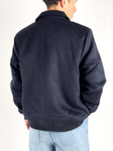Cappotto corto con tasche frontali e zip 6826GC Blu (1)
