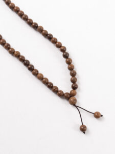 Collana lunga Unisex fatta a mano Nepal buddista perline di legno grosse HG67P Marrone –