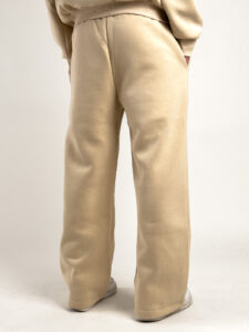 Completo tuta felpato con felpa cappuccio boxy fit + pantalone baggy 120122 Beige (8)