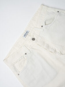 ESTASI Jeans basic 100% cotone senza rotture MANCINI Panna (7)