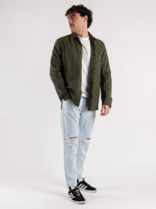 ONLY&SONS Giacchetta sportiva in cotone con bottoni a pressione LEDGER 22029768 Olive Night (2)