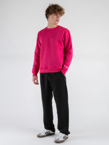 SUPERCULTURE Felpa girocollo felpata t.unita con logo sul polso TEDDY-Z Fucsia (4)