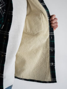 BERNA Overshirt a quadri con cappuccio removibile 246036 Verde (6)