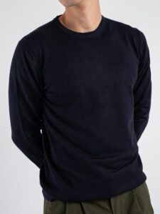 Berna Maglione girocollo basico 246003 Navy (1)