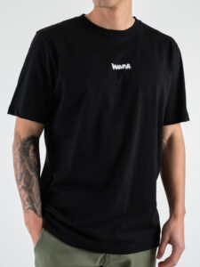 DISCLAIMER T-shirt con logo frontale e stampa posteriore 25EDS54827 Nera (3)