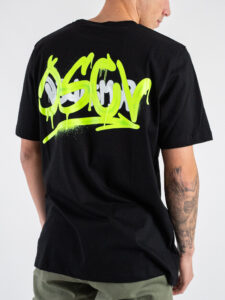DISCLAIMER T-shirt con logo frontale e stampa posteriore 25EDS54827 Nera (5)