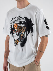 DISCLAIMER T-shirt con stampa frontale 25EDS54878 Bianca (2)