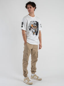 DISCLAIMER T-shirt con stampa frontale 25EDS54878 Bianca (3)