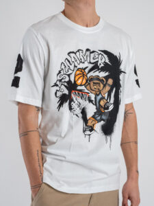 DISCLAIMER T-shirt con stampa frontale 25EDS54878 Bianca (4)