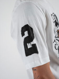 DISCLAIMER T-shirt con stampa frontale 25EDS54878 Bianca (6)