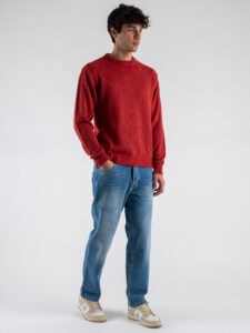 IMPERIAL Maglione rasato girocollo misto lana M6372IM01 Corallo (2)
