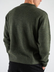 IMPERIAL Maglione rasato girocollo misto lana M6372IM01 Militare (1)