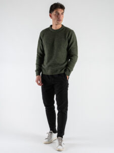 IMPERIAL Maglione rasato girocollo misto lana M6372IM01 Militare (2)